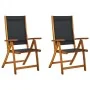 Klappbare Gartenstühle, 2 Stück, Akazienholz und Textilene von vidaXL, Gartenstühle - Ref: Foro24-41747, Preis: 155,67 €, Rab...