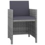 9-teiliges Garten-Essset und graue synthetische Rattankissen von vidaXL, Gartensets - Ref: Foro24-46375, Preis: 697,84 €, Rab...