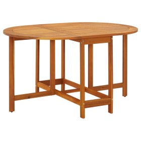 Mesa de jardín madera maciza de acacia 130x90x72 cm