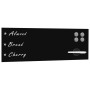 Pizarra magnética de pared negra vidrio 60x20 cm
