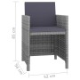 9-piece garden dining set and gray synthetic rattan cushions by vidaXL, Garden sets - Ref: Foro24-46375, Price: 697,84 €, Dis...
