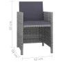 9-piece garden dining set and gray synthetic rattan cushions by vidaXL, Garden sets - Ref: Foro24-46375, Price: 688,45 €, Dis...