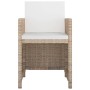 5-piece garden dining set and beige synthetic rattan cushions by vidaXL, Garden sets - Ref: Foro24-46385, Price: 340,64 €, Di...