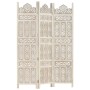 Paravent 3 Paneele handgeschnitzt aus weißem Mangoholz 120x165 cm von vidaXL, Raumteiler - Ref: Foro24-285318, Preis: 180,42 ...