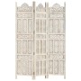 Paravent 3 Paneele handgeschnitzt aus weißem Mangoholz 120x165 cm von vidaXL, Raumteiler - Ref: Foro24-285318, Preis: 180,42 ...