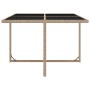 Set de comedor de jardín 5 pzas y cojines ratán sintético beige