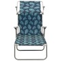 Lounger with leaf-printed steel awning by vidaXL, Loungers - Ref: Foro24-310338, Price: 91,72 €, Discount: %