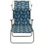Lounger with leaf-printed steel awning by vidaXL, Loungers - Ref: Foro24-310338, Price: 95,82 €, Discount: %