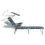 Lounger with leaf-printed steel awning by vidaXL, Loungers - Ref: Foro24-310338, Price: 95,82 €, Discount: %