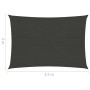 Square HDPE shade sail 2x3.5 m in anthracite grey by vidaXL, Umbrellas - Ref: Foro24-311063, Price: 30,04 €, Discount: %