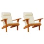 Cojines para silla Adirondack 2 uds tela Oxford color crema