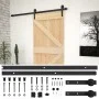 Puerta corredera con herrajes madera maciza de pino 90x210 cm de vidaXL, Puertas - Ref: Foro24-3057499, Precio: 177,36 €, Des...