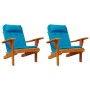 Cojines para silla Adirondack 2 uds tela Oxford azul claro