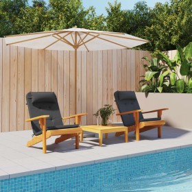 Cojines para silla Adirondack 2 uds tela Oxford negro Cojines para silla Adirondack 2 uds tela Oxford negro