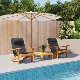 Cojines para silla Adirondack 2 uds tela Oxford negro Cojines para silla Adirondack 2 uds tela Oxford negro