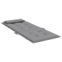 Cojines de silla con respaldo alto 2 uds tela Oxford gris