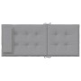 Cojines de silla con respaldo alto 2 uds tela Oxford gris