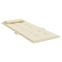 Cojines de silla respaldo alto 2 uds tela Oxford color crema