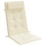 Cojines de silla respaldo alto 6 uds tela Oxford color crema