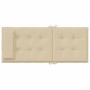 Cojines de silla con respaldo alto 4 uds tela Oxford beige