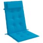 Cojines de silla con respaldo alto 2 uds tela Oxford azul claro
