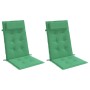 Cojines de silla con respaldo alto 2 uds tela Oxford verde