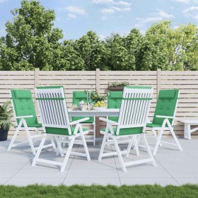 Cojines de silla con respaldo alto 6 uds tela Oxford verde Cojines de silla con respaldo alto 6 uds tela Oxford verde