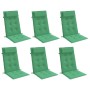 Cojines de silla con respaldo alto 6 uds tela Oxford verde