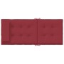 Cojines de silla con respaldo alto 2 uds tela Oxford rojo tinto