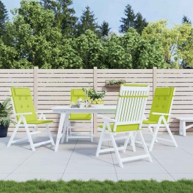 Cojines de silla respaldo alto 4 uds tela Oxford verde brillo Cojines de silla respaldo alto 4 uds tela Oxford verde brillo