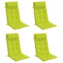 Cojines de silla respaldo alto 4 uds tela Oxford verde brillo