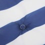 Cojines silla respaldo alto 6 uds tela Oxford rayas azul blanco