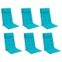 Cojines para silla con respaldo alto 6 uds tela Oxford turquesa
