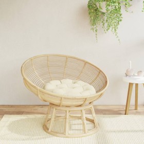 Cojín redondo tela Oxford color crema Ø 60x11 cm Cojín redondo tela Oxford color crema Ø 60x11 cm