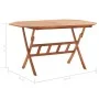Folding garden table made of solid acacia wood 135x85x75 cm by vidaXL, Garden tables - Ref: Foro24-46657, Price: 116,03 €, Di...