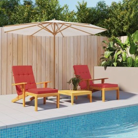 Cojines para tumbona 2 uds tela Oxford rojo Cojines para tumbona 2 uds tela Oxford rojo