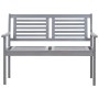 2-seater garden bench solid wood eucalyptus gray 120 cm by vidaXL, garden benches - Ref: Foro24-47294, Price: 173,41 €, Disco...
