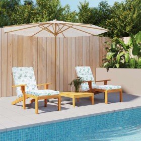 Cojines para tumbona 2 uds tela Oxford estampado de hojas Cojines para tumbona 2 uds tela Oxford estampado de hojas