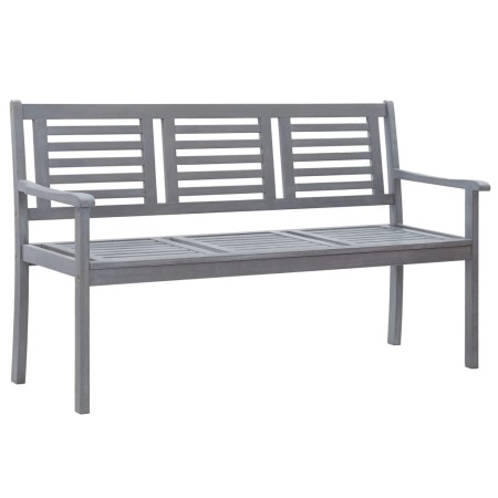 Banco de jardín 3 plazas madera maciza de eucalipto gris 150 cm by vidaXL, garden benches - Ref: Foro24-47295, Price: 209,80 ...