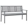 Banco de jardín 3 plazas madera maciza de eucalipto gris 150 cm by vidaXL, garden benches - Ref: Foro24-47295, Price: 205,66 ...