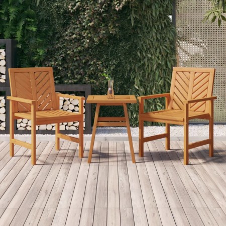 Juego de muebles de jardín 3 piezas madera maciza acacia