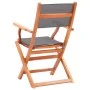 Folding garden chairs 4 units eucalyptus wood and gray textilene by vidaXL, Garden chairs - Ref: Foro24-48691, Price: 261,89 ...