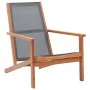 Garden chair solid eucalyptus wood and gray textilene by vidaXL, Garden chairs - Ref: Foro24-48695, Price: 91,90 €, Discount: %