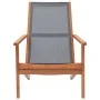 Garden chair solid eucalyptus wood and gray textilene by vidaXL, Garden chairs - Ref: Foro24-48695, Price: 91,90 €, Discount: %