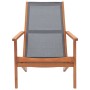 Silla de jardín madera maciza de eucalipto y textilene gris de vidaXL, Sillas de jardín - Ref: Foro24-48695, Precio: 91,81 €