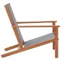 Garden chair solid eucalyptus wood and gray textilene by vidaXL, Garden chairs - Ref: Foro24-48695, Price: 91,90 €, Discount: %