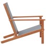 Silla de jardín madera maciza de eucalipto y textilene gris de vidaXL, Sillas de jardín - Ref: Foro24-48695, Precio: 91,81 €