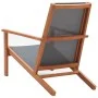 Garden chair solid eucalyptus wood and gray textilene by vidaXL, Garden chairs - Ref: Foro24-48695, Price: 91,90 €, Discount: %
