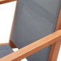 Silla de jardín madera maciza de eucalipto y textilene gris de vidaXL, Sillas de jardín - Ref: Foro24-48695, Precio: 91,81 €