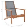 Garden chair solid eucalyptus wood and gray textilene by vidaXL, Garden chairs - Ref: Foro24-48695, Price: 91,90 €, Discount: %